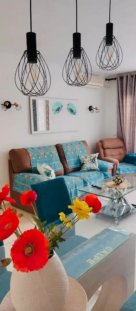 Sala d'estar de Pis en venda en Calpe / Calp amb Aire condicionat, Calefacció i Terrassa