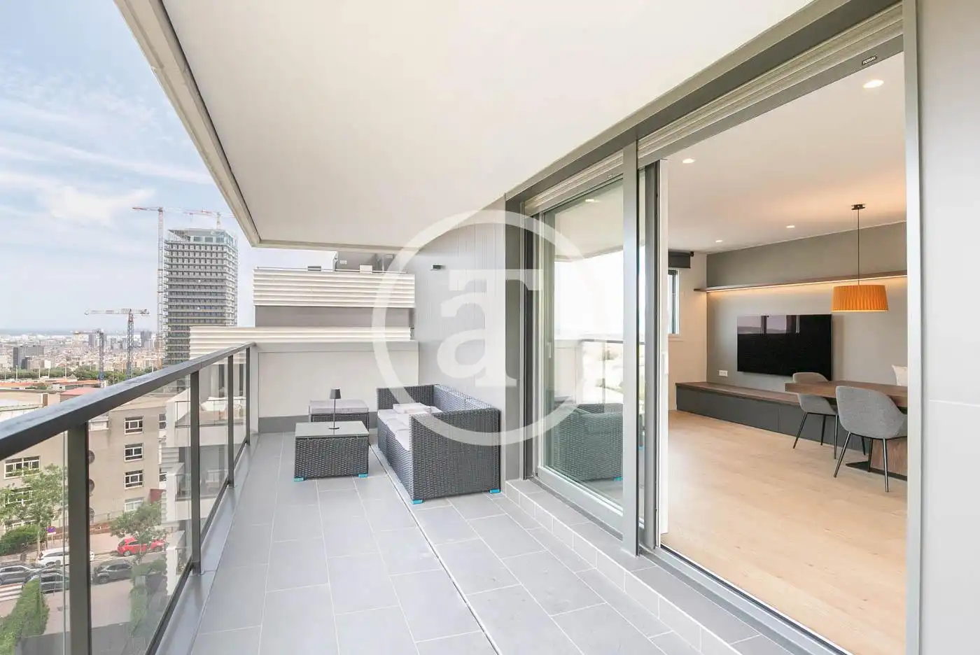 Terraza de Piso de alquiler en Esplugues de Llobregat con Aire acondicionado, Calefacción y Trastero