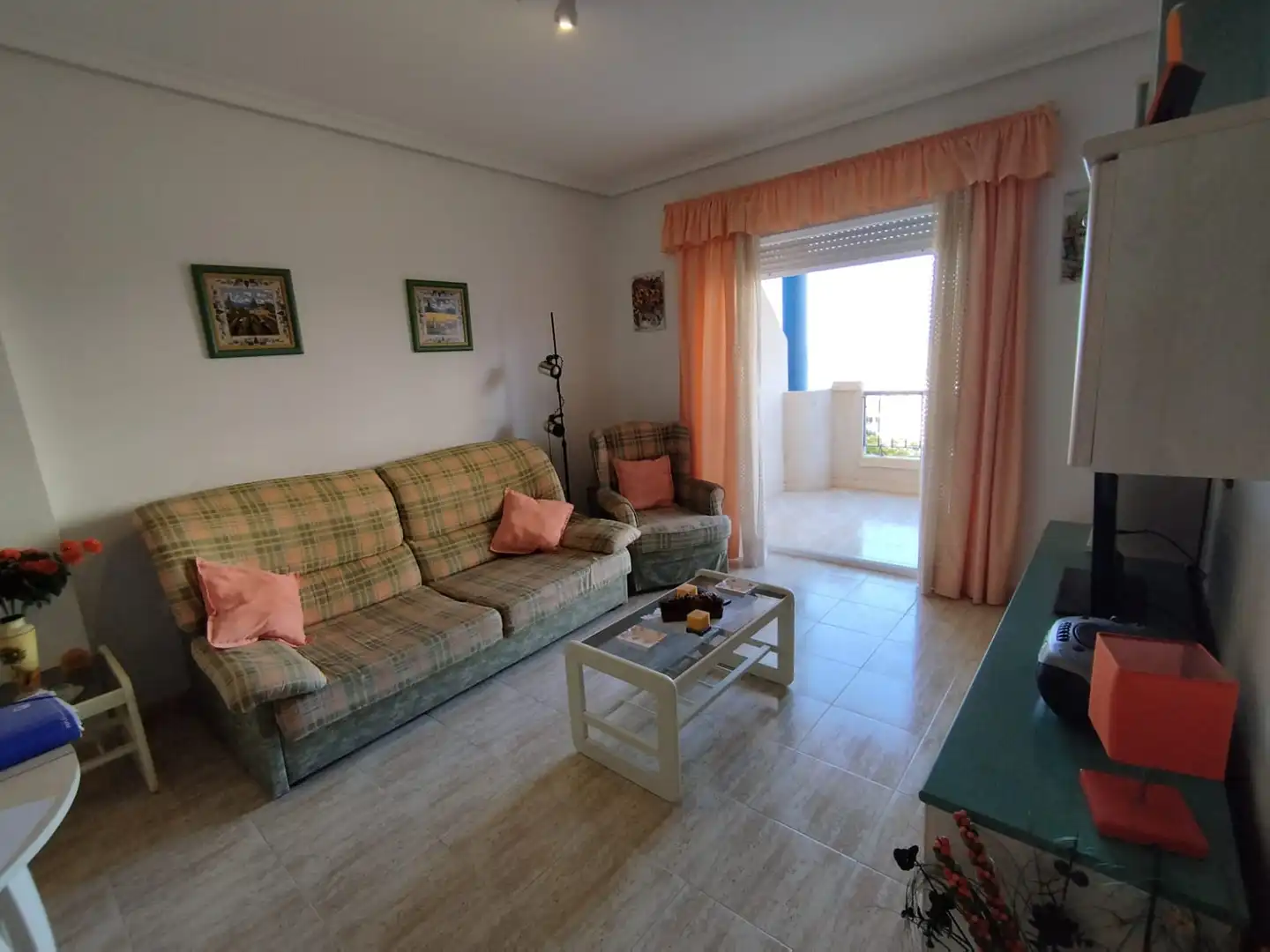 Sala de estar de Piso de alquiler en Elche / Elx con Terraza, Amueblado y Piscina comunitaria