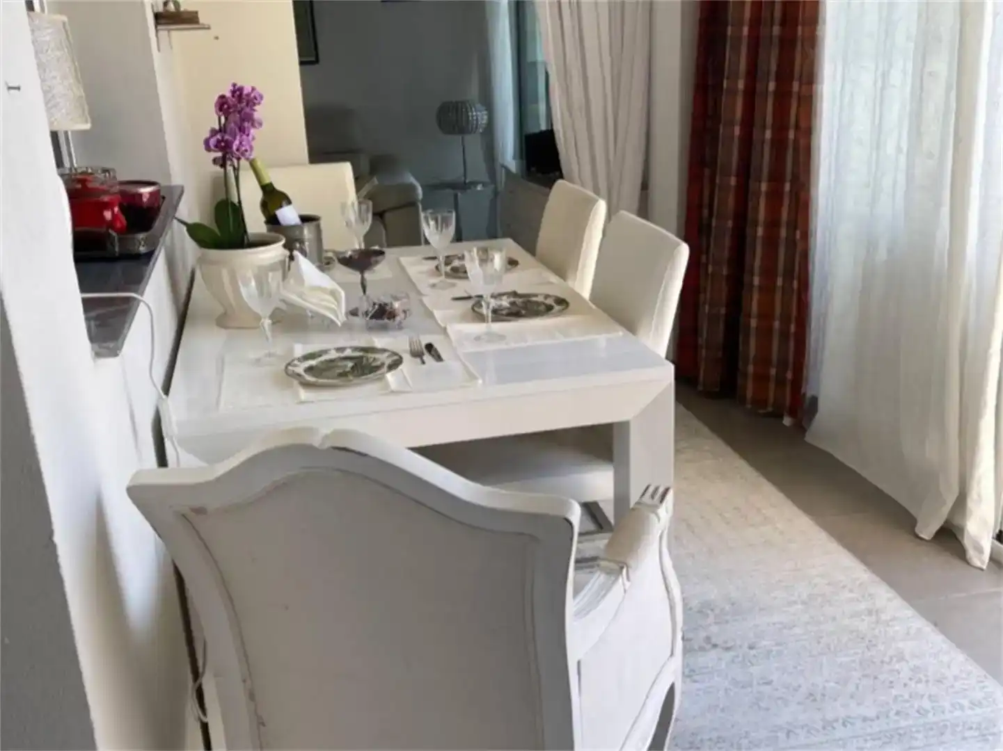 Menjador de Apartament en venda en Calpe / Calp amb Aire condicionat, Piscina i Balcó