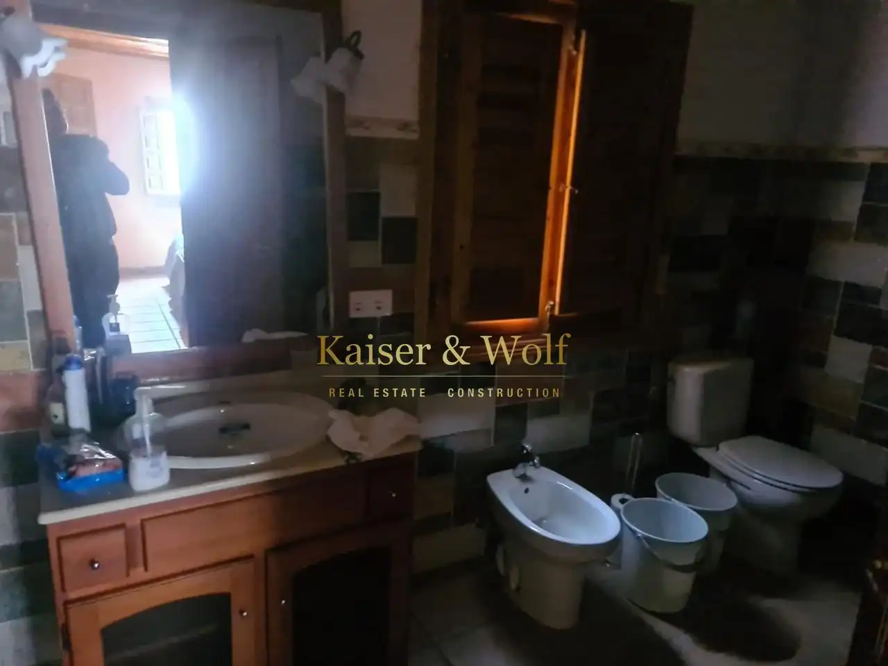 Baño de Finca rústica en venta en Onil con Jardín privado