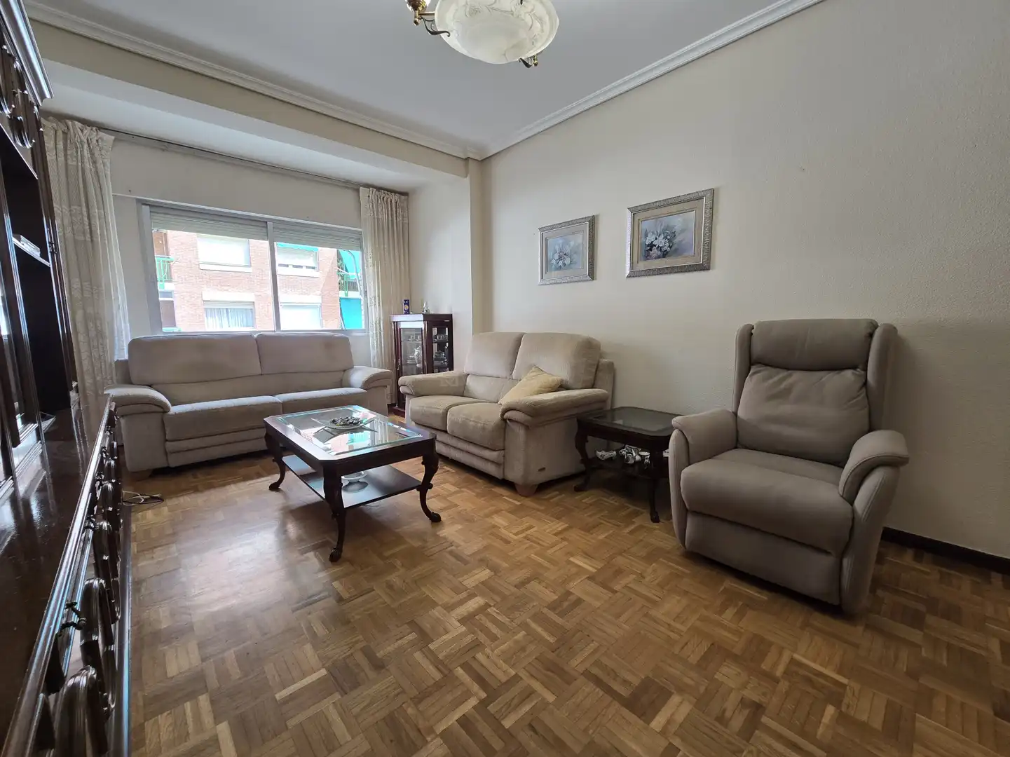 Living room of Flat for sale in  Logroño  with Heating, Parquet flooring and Terrace