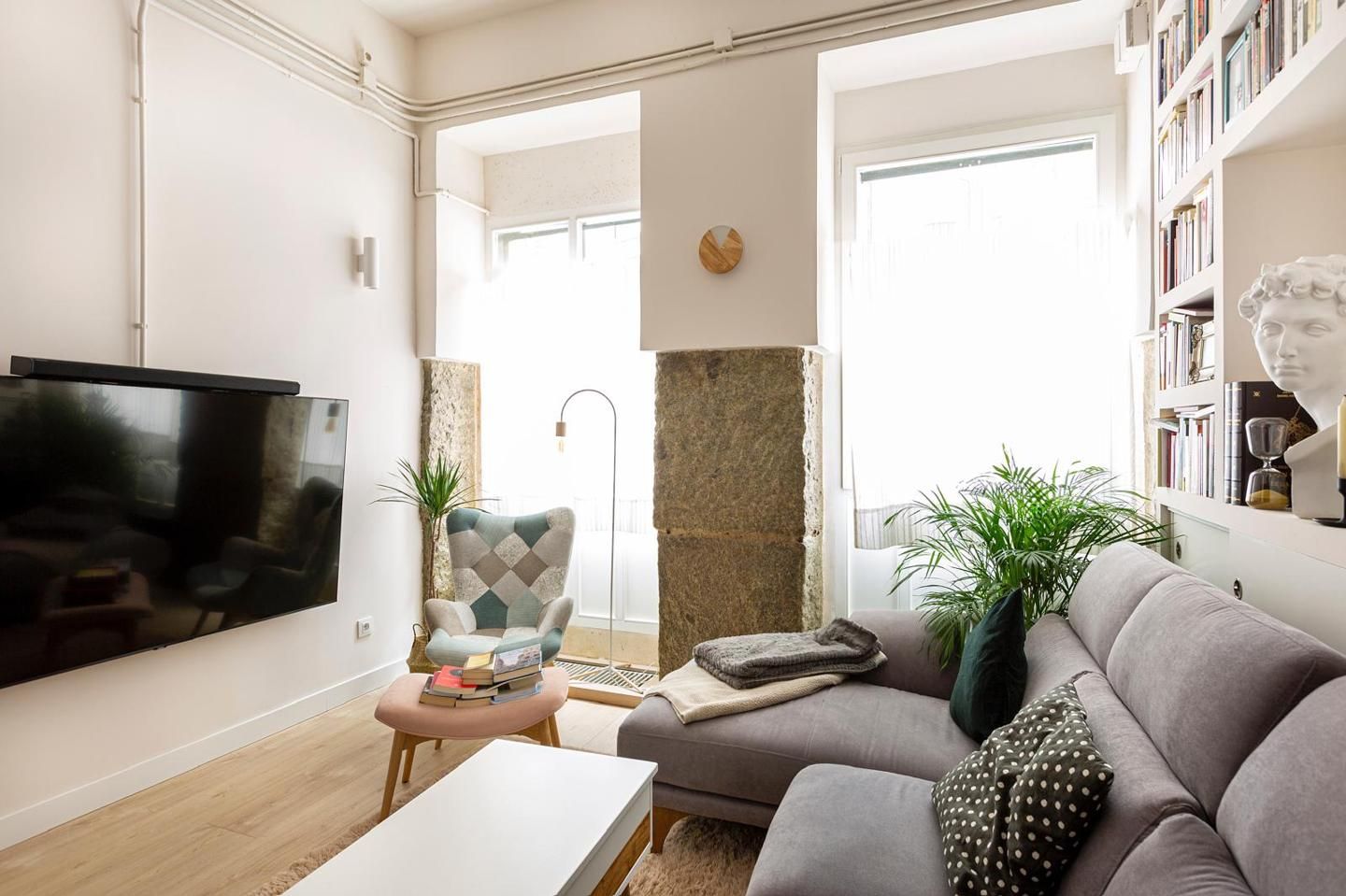 Sala d'estar de Planta baixa de lloguer en  Madrid Capital amb Calefacció i Moblat