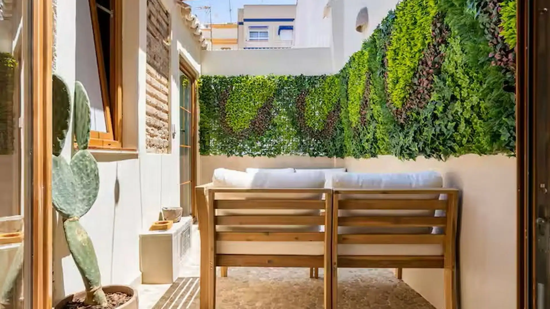 Terraza de Apartamento de alquiler en  Valencia Capital con Aire acondicionado, Calefacción y Jardín privado