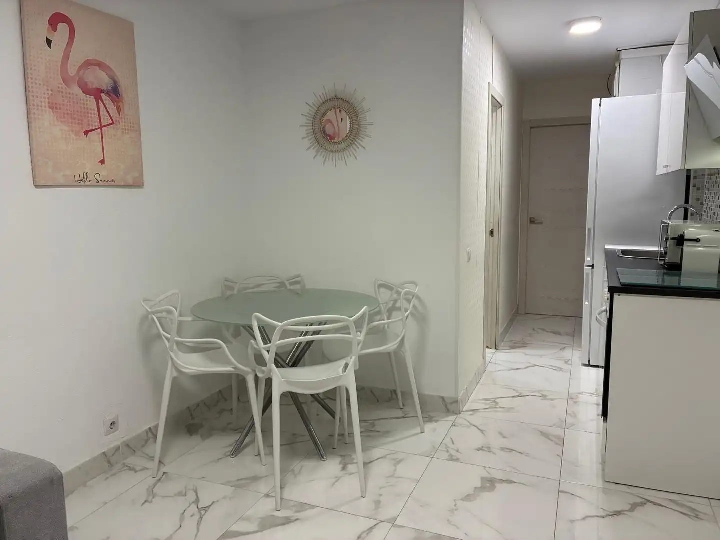 Comedor de Apartamento de alquiler en Finestrat con Aire acondicionado, Jardín privado y Terraza