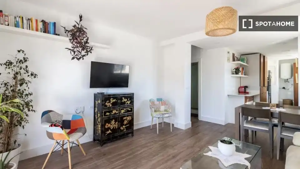 Sala de estar de Piso para compartir en Alicante / Alacant con Aire acondicionado, Terraza y Amueblado