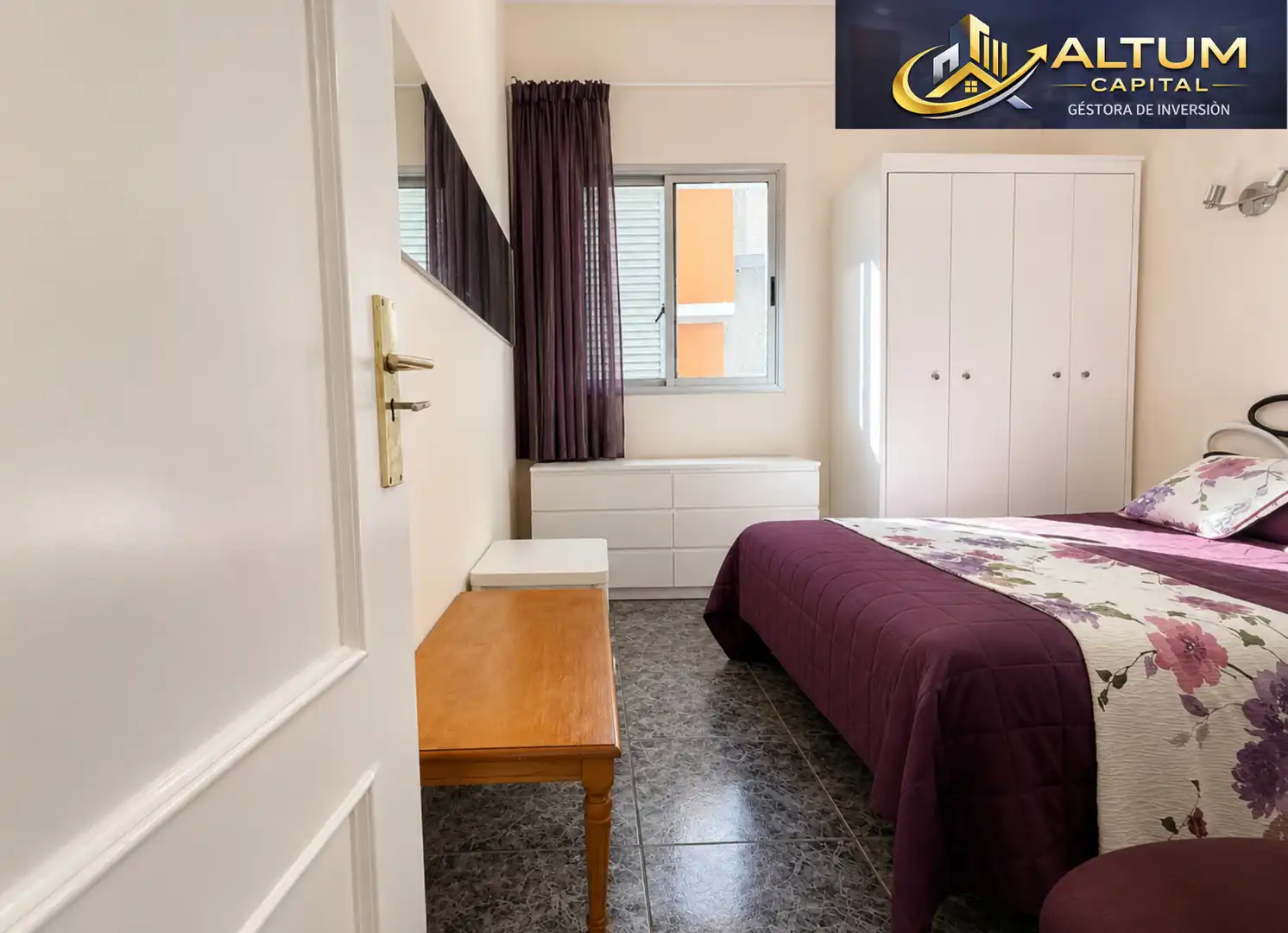 Bedroom of Flat for sale in Arona  with Furnished, Washing machine and Microwave