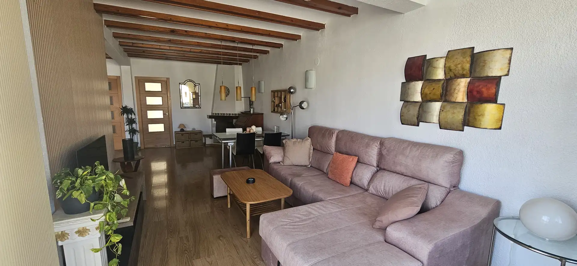 Wohnzimmer von Einfamilien-Reihenhaus zum Verkauf in L'Alfàs del Pi mit Abstellraum, Schwimmbad und Möbliert