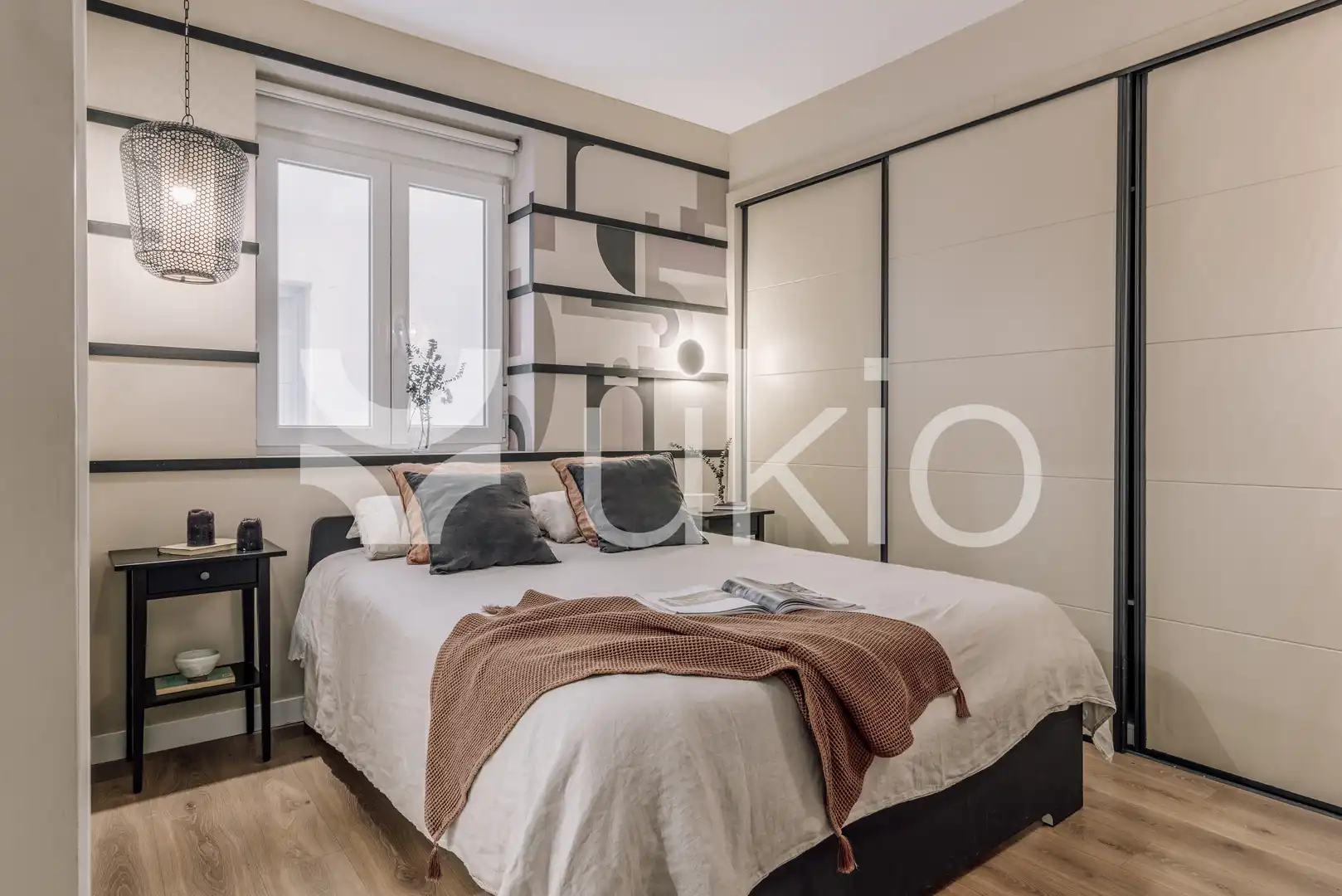 Schlafzimmer von Wohnungen zur Miete in Madrid mit Klimaanlage, Heizung und Terrasse