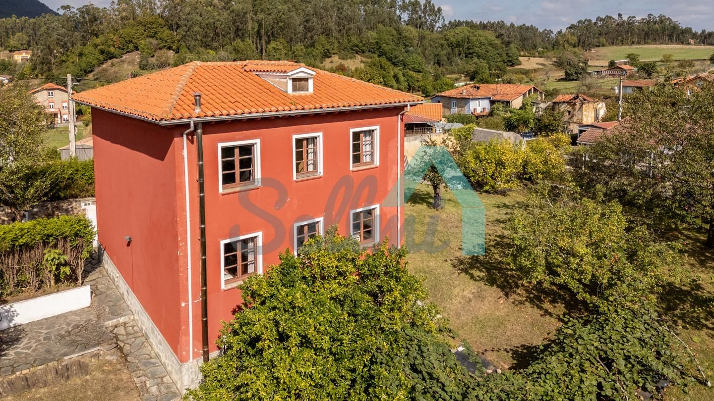 Vista exterior de Casa o xalet en venda en Pravia amb Calefacció, Jardí privat i Parquet