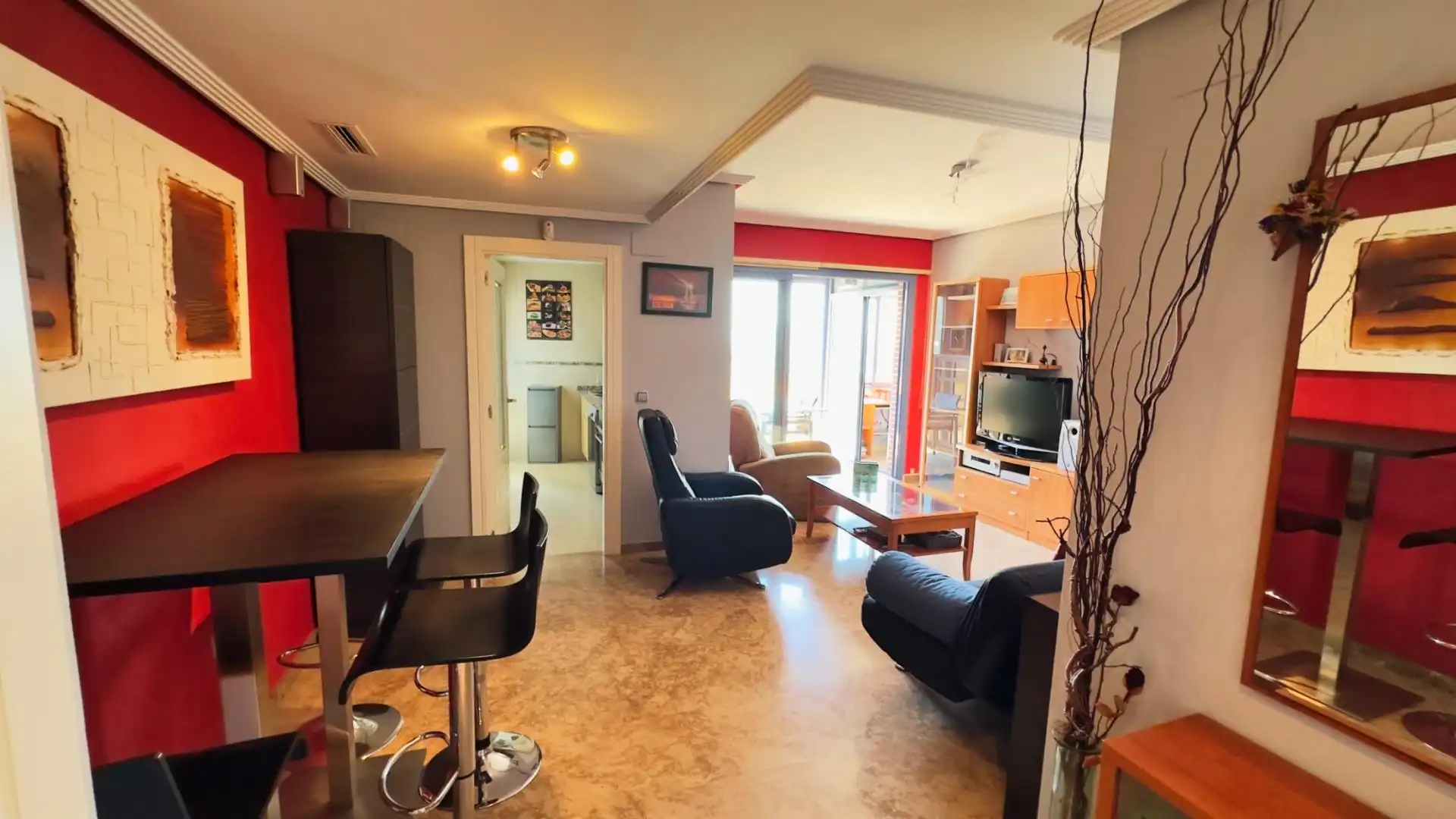 Living room of Flat for sale in Benidorm  with Air Conditioner, Furnished and Community pool