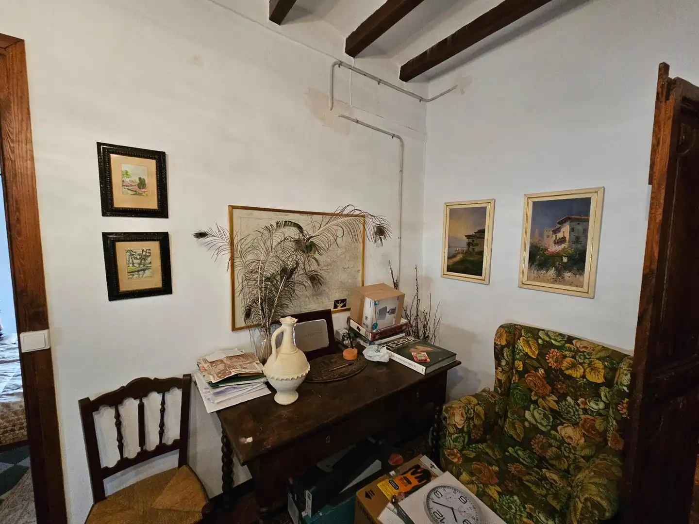 Wohnzimmer von Einfamilien-Reihenhaus zum Verkauf in Poboleda mit Terrasse, Abstellraum und Balkon