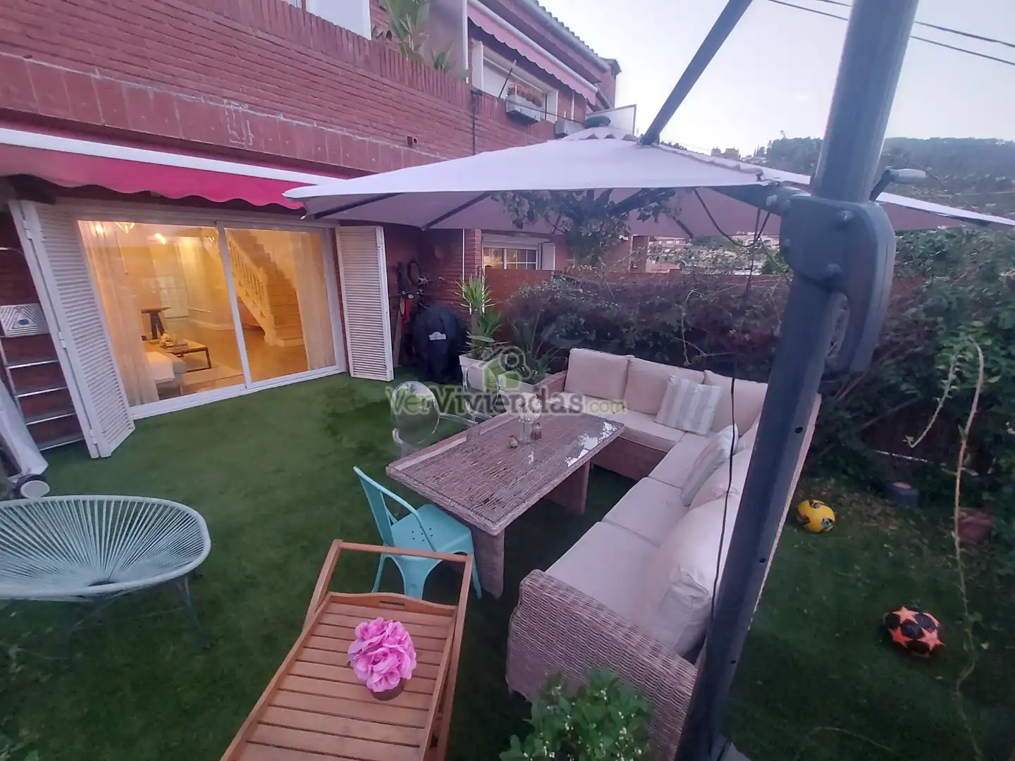 Terraza de Casa adosada en venta en Vallirana con Aire acondicionado, Calefacción y Jardín privado