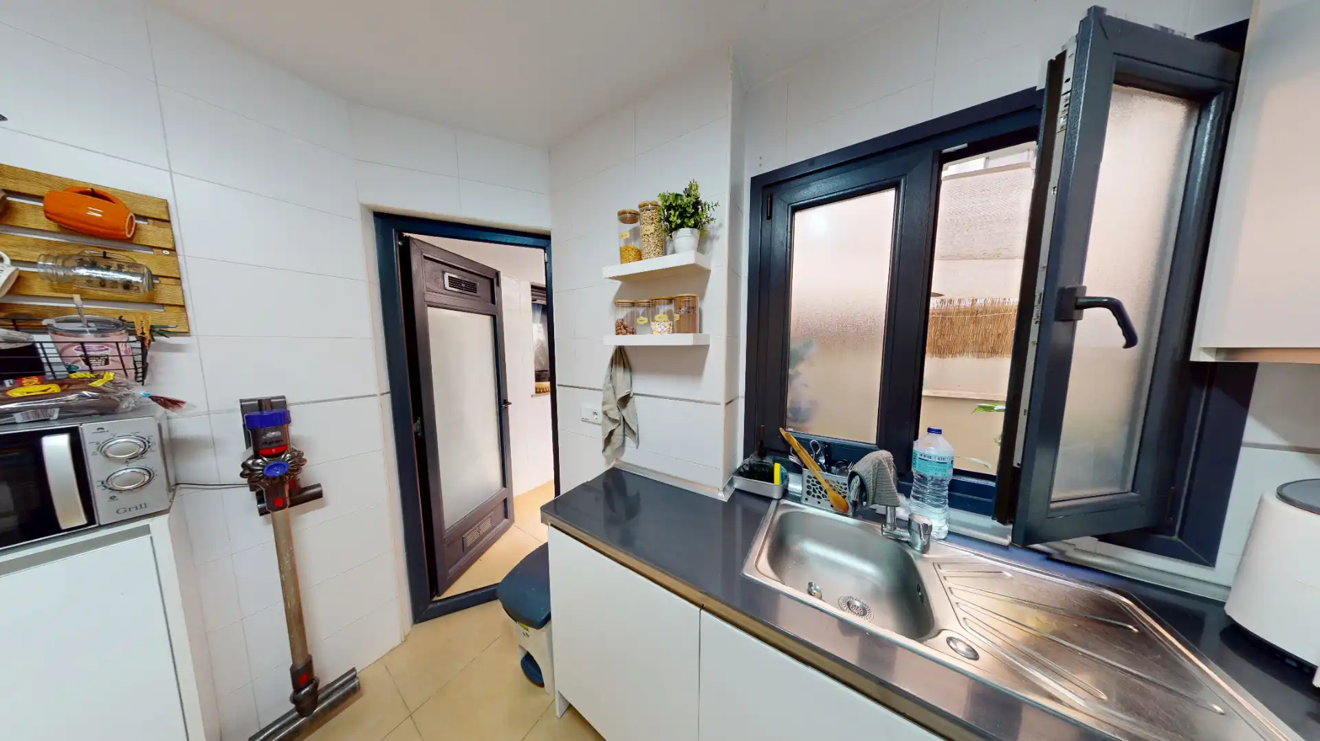 Kitchen of Flat for sale in Roquetas de Mar  with Air Conditioner, Heating and Private garden