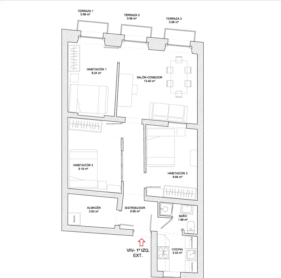Wohnung mit Terrasse zum Verkauf in Calle del Molino de Viento 5, imagen 5