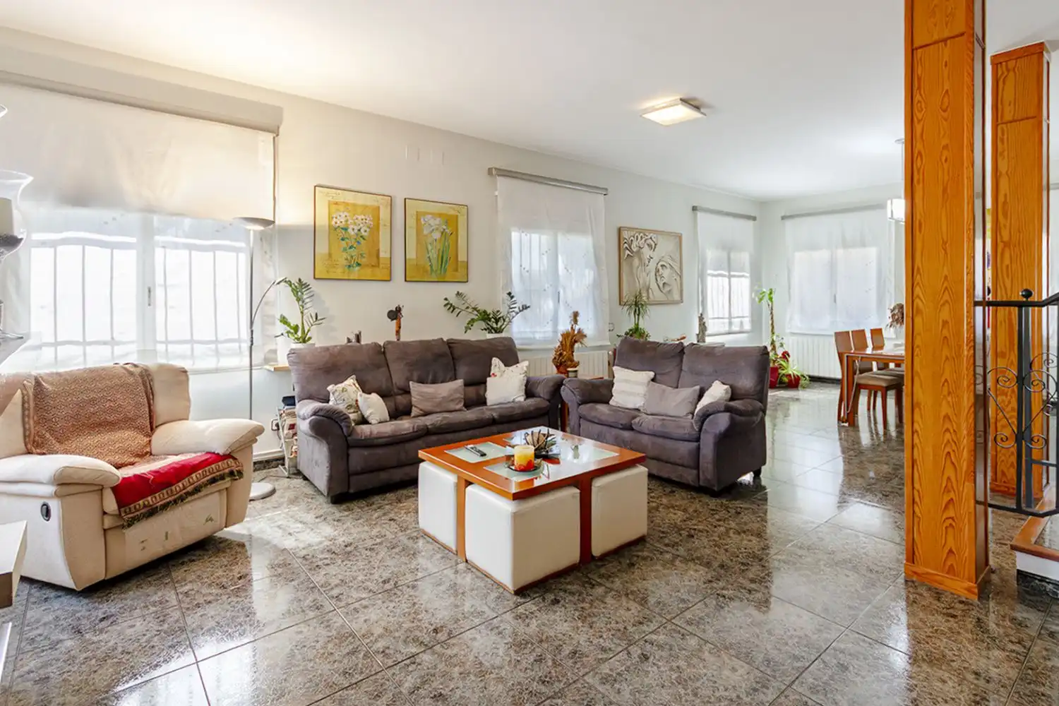 Living room of Houses for sale in Sant Martí Sarroca  with Air Conditioner, Heating and Terrace