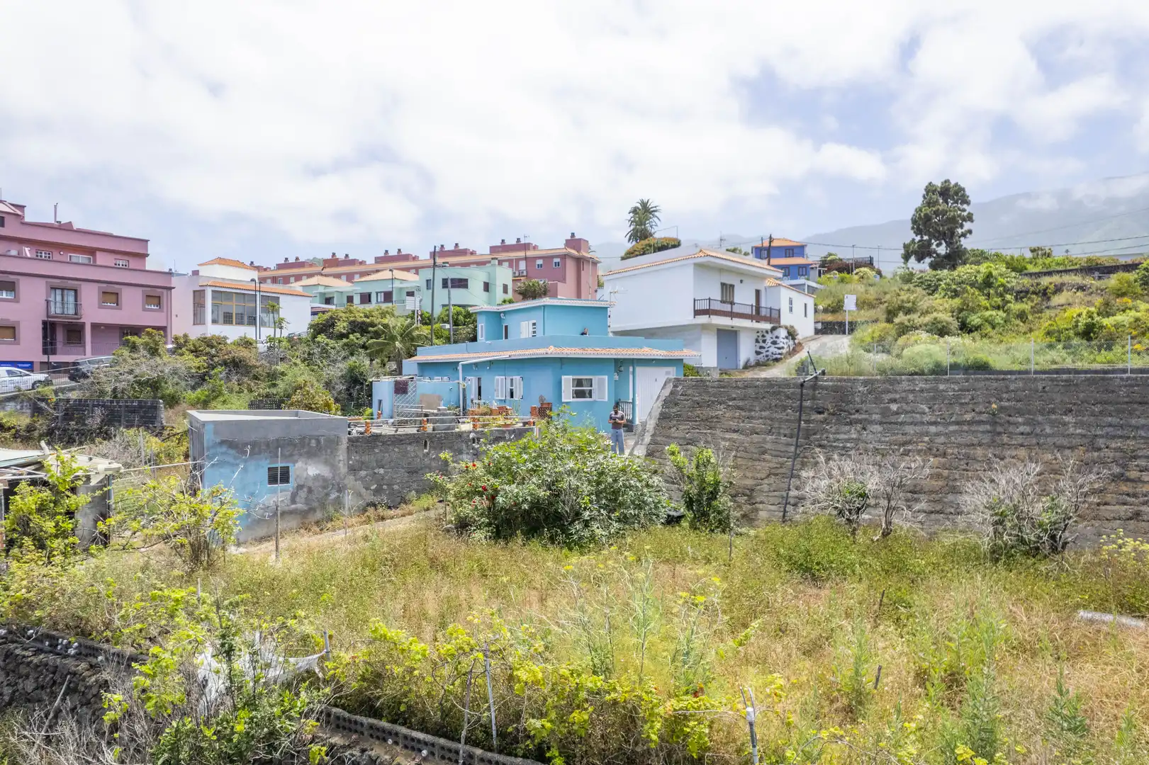 Vista exterior de Casa o xalet en venda en Breña Baja amb Jardí privat, Terrassa i Traster