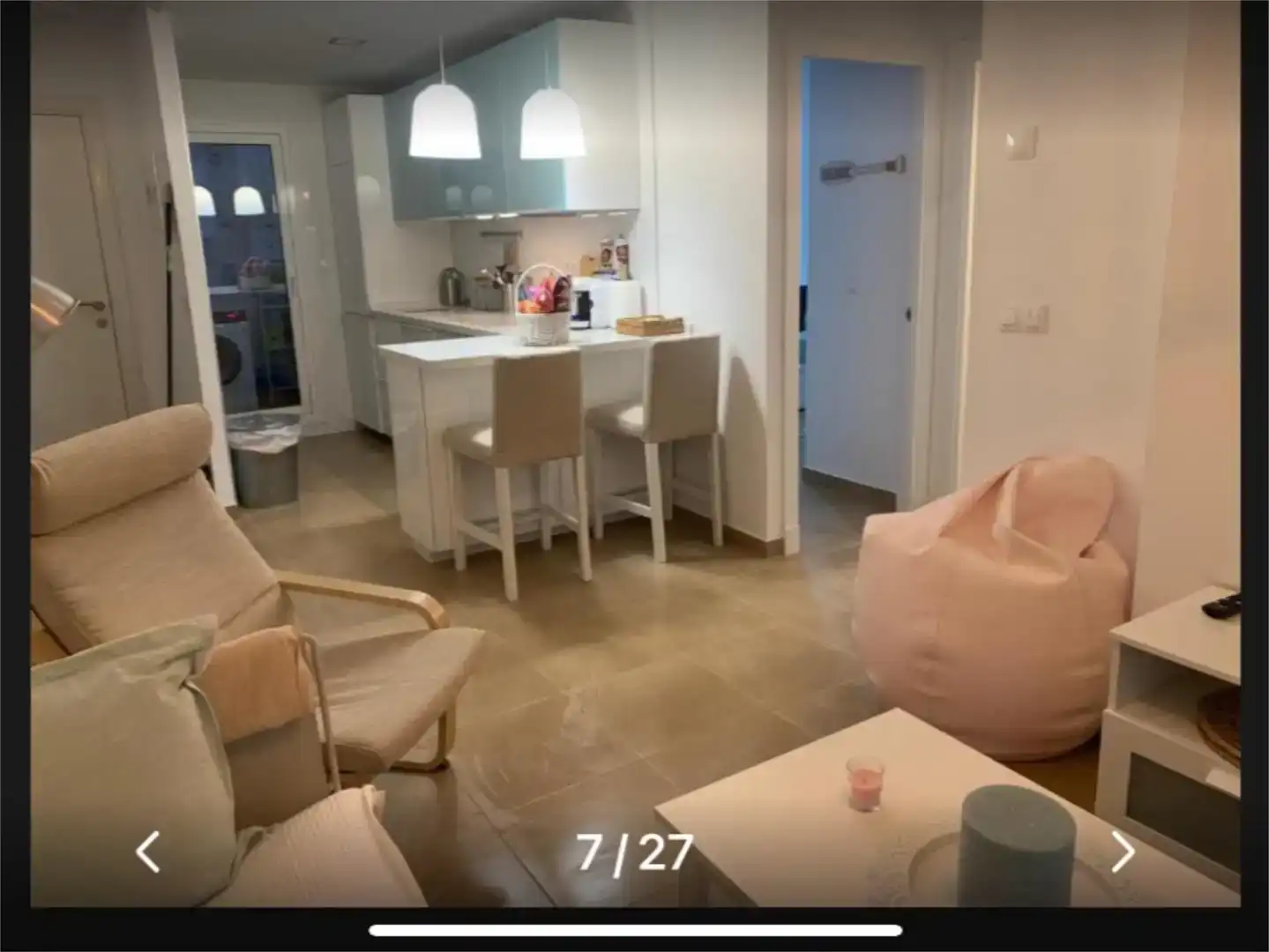 Wohnzimmer von Wohnung zur Miete in Rota mit Klimaanlage, Privatgarten und Schwimmbad