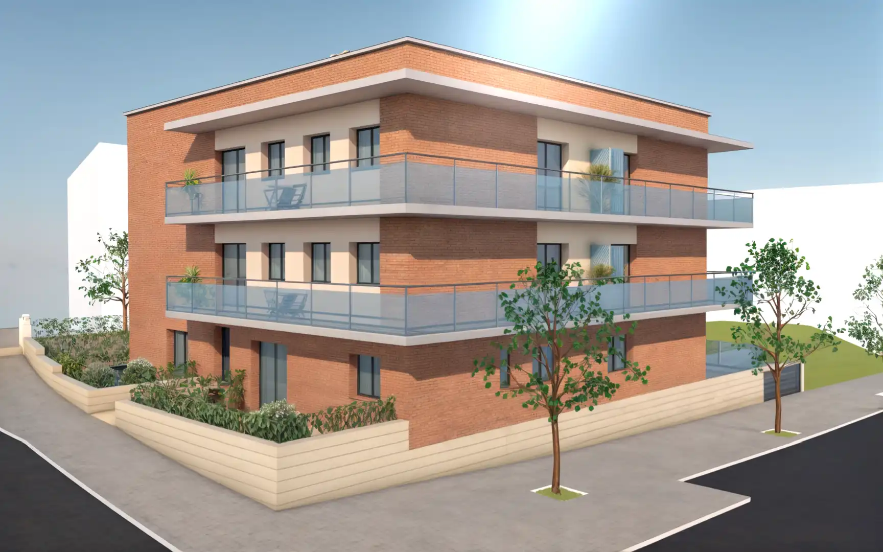Exterior view of Flat for sale in Les Franqueses del Vallès  with Air Conditioner and Balcony