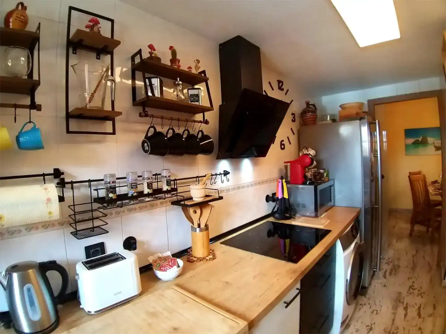Cuina de Apartament de lloguer en Alboraya amb Aire condicionat, Parquet i Moblat
