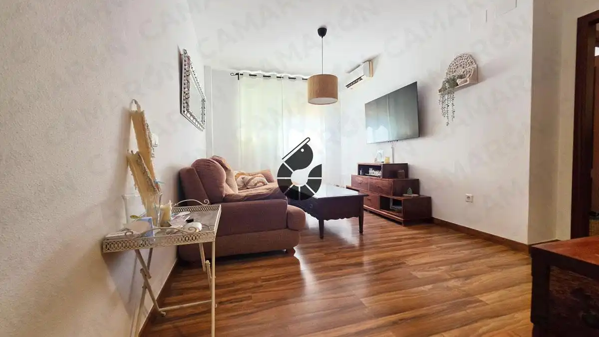 Living room of Flat for sale in Coria del Río  with Air Conditioner, Parquet flooring and Storage room