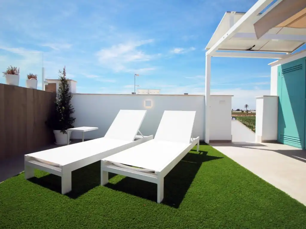 Terraza de Casa o chalet en venta en Pilar de la Horadada con Aire acondicionado, Jardín privado y Piscina