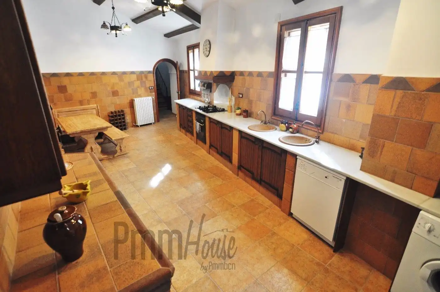 Cocina de Finca rústica en venta en Calonge de Segarra con Terraza, Trastero y Piscina