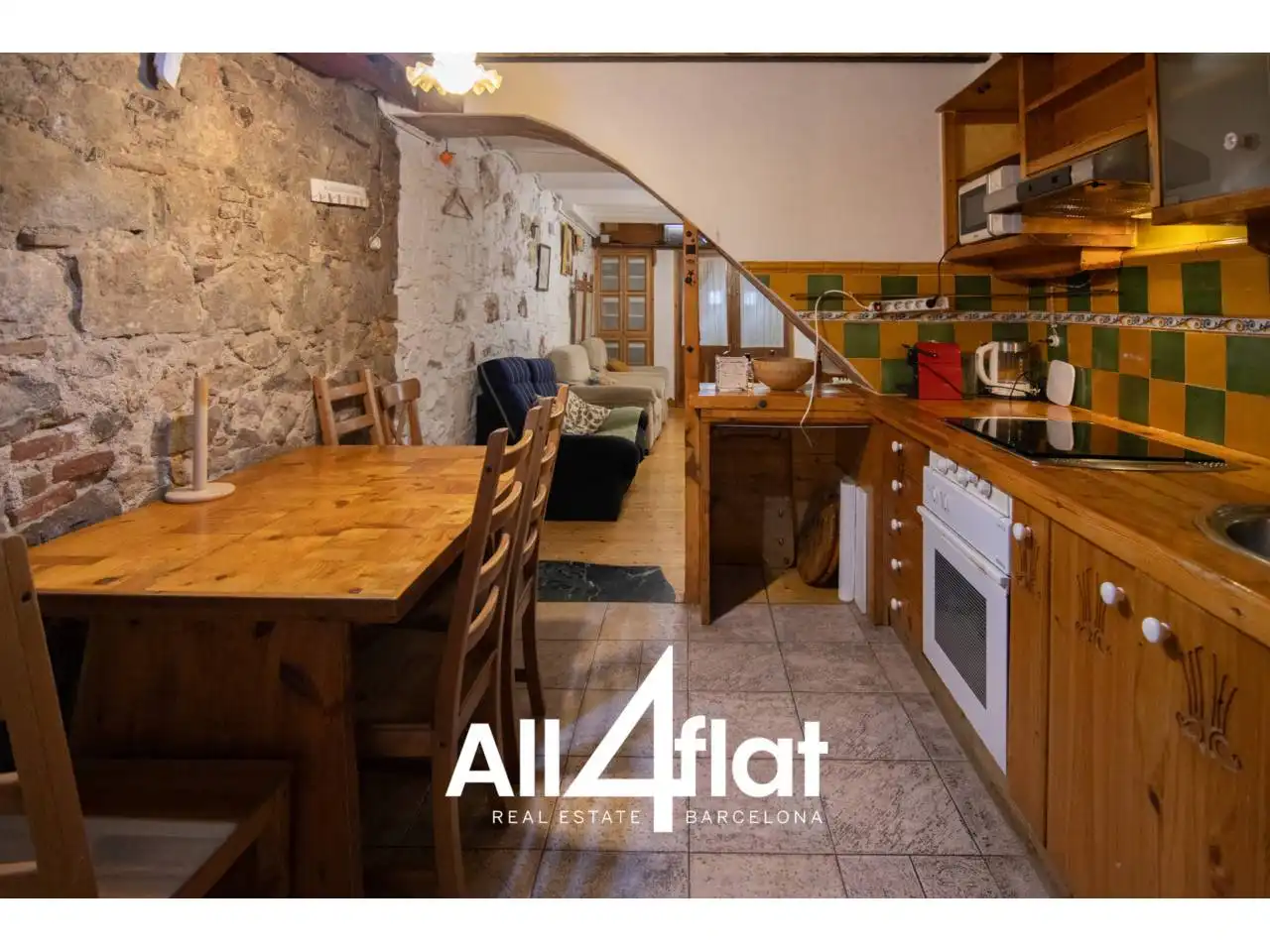 Cocina de Piso en venta en Barcelona con Aire acondicionado, Parquet y Terraza