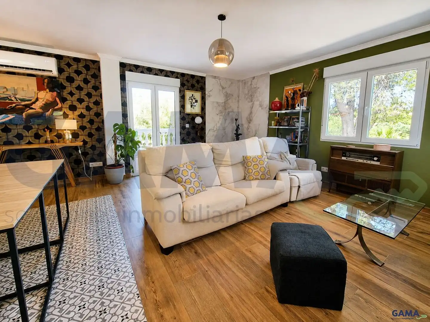 Living room of Houses for sale in Alberic  with Air Conditioner, Terrace and Swimming Pool