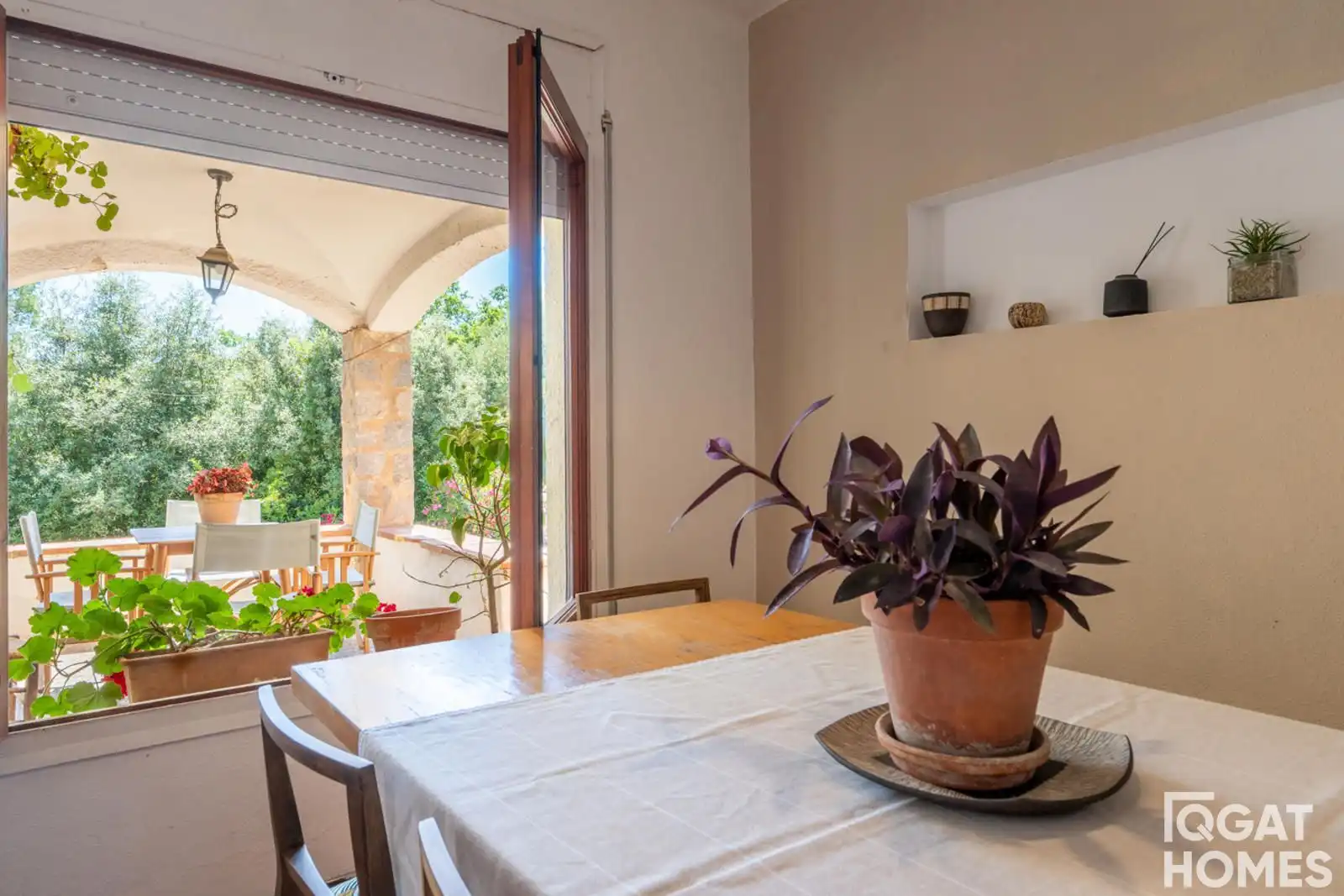 Dining room of Houses for sale in Sant Cugat del Vallès  with Air Conditioner, Heating and Terrace