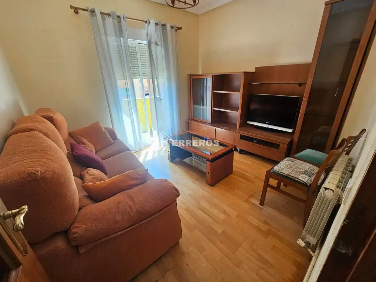 Living room of Flat for sale in  Logroño  with Heating, Parquet flooring and Furnished