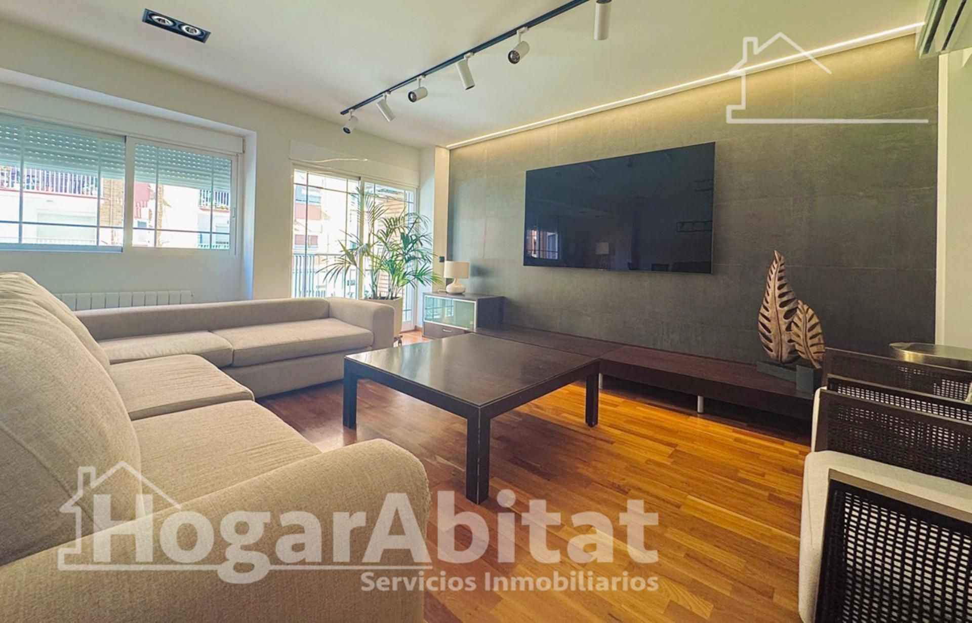 Living room of Flat for sale in Sagunto / Sagunt  with Air Conditioner, Parquet flooring and Terrace