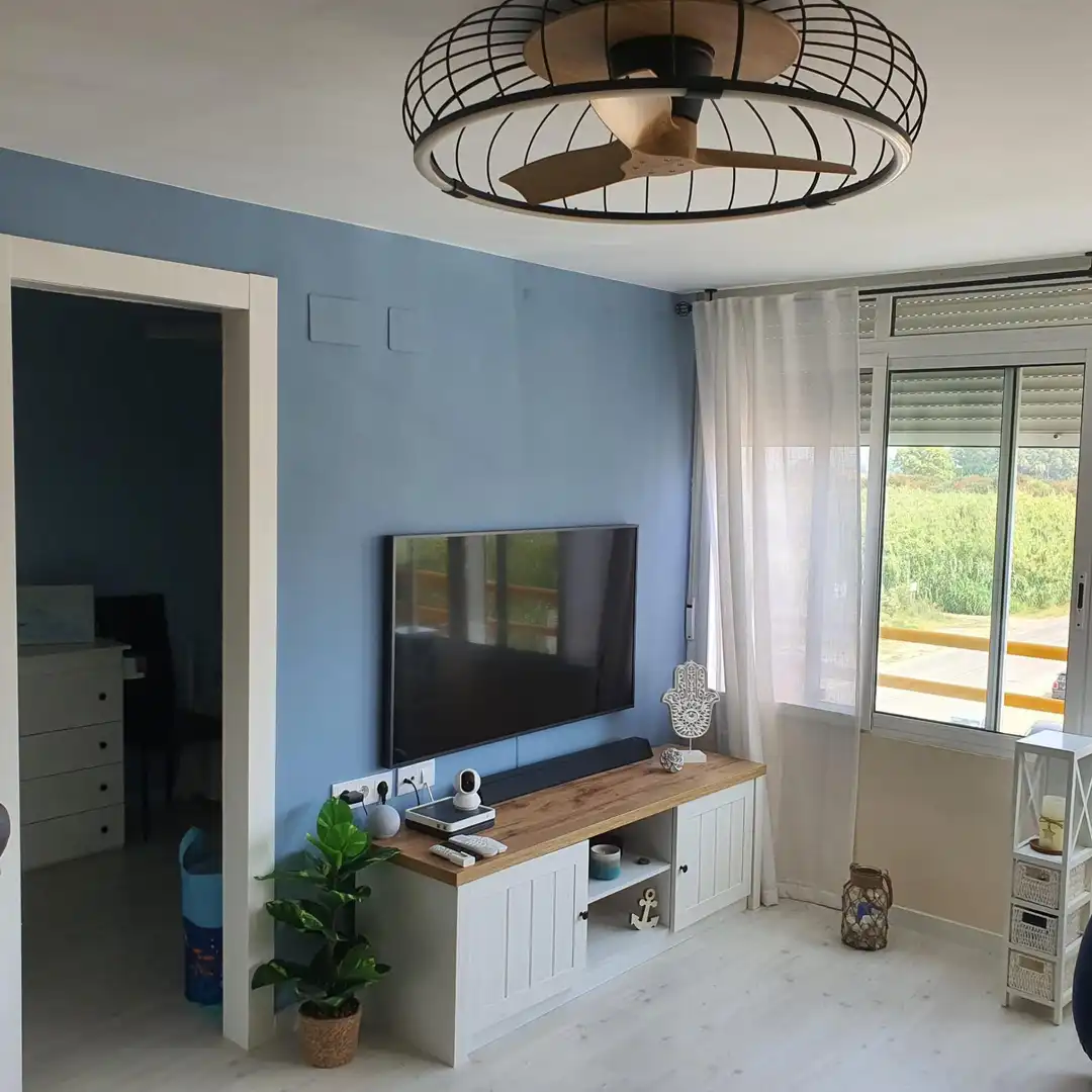 Sala d'estar de Apartament de lloguer en La Pobla de Farnals amb Jardí privat