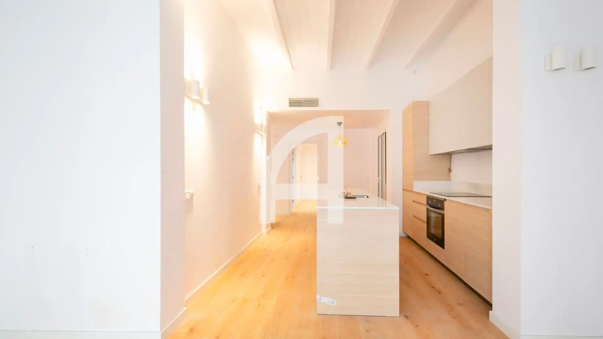 Kitchen of Flat for sale in  Barcelona Capital  with Air Conditioner, Heating and Terrace