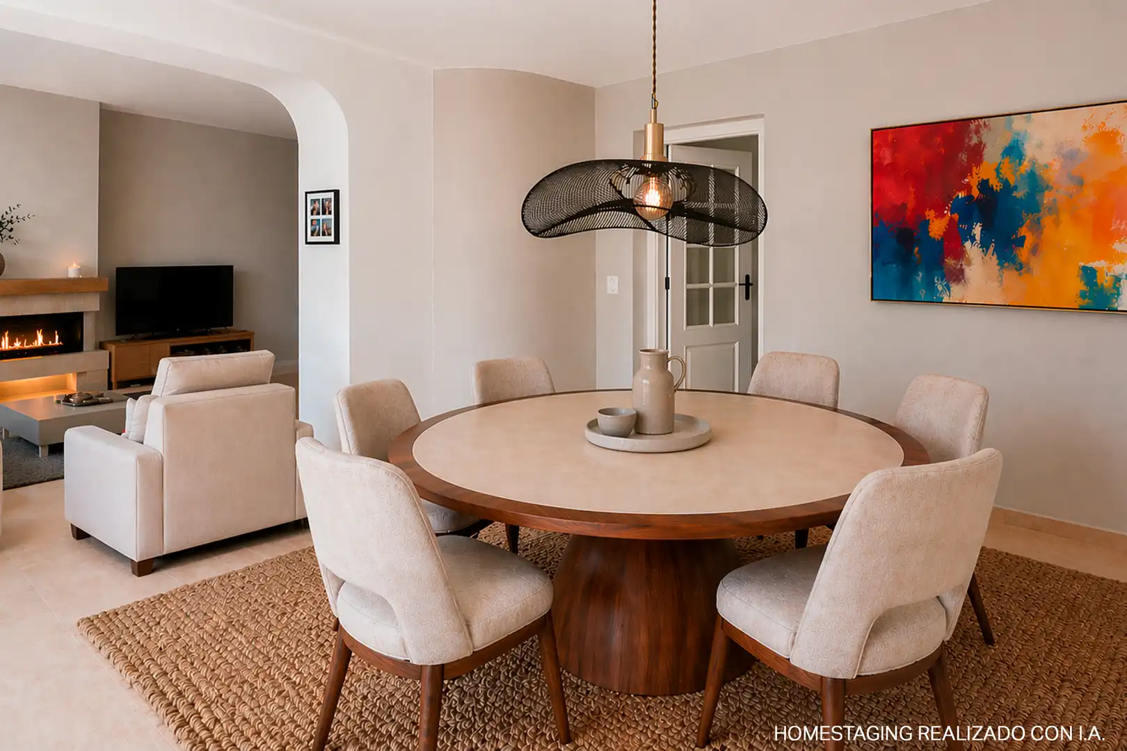 Esszimmer von Einfamilien-Reihenhaus zum Verkauf in Marbella mit Klimaanlage, Heizung und Terrasse