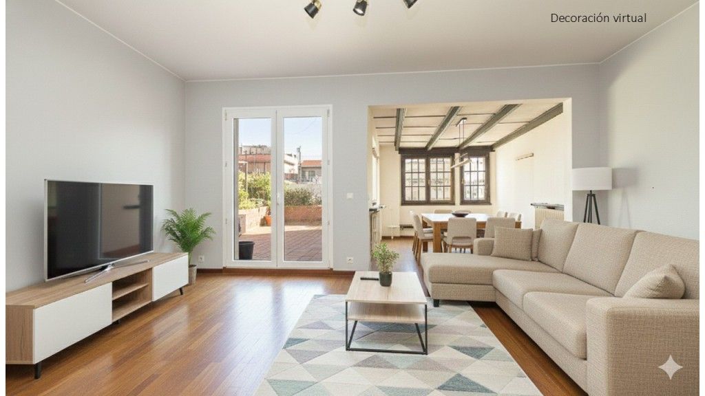 Sala d'estar de Àtic en venda en  Barcelona Capital amb Calefacció, Parquet i Terrassa