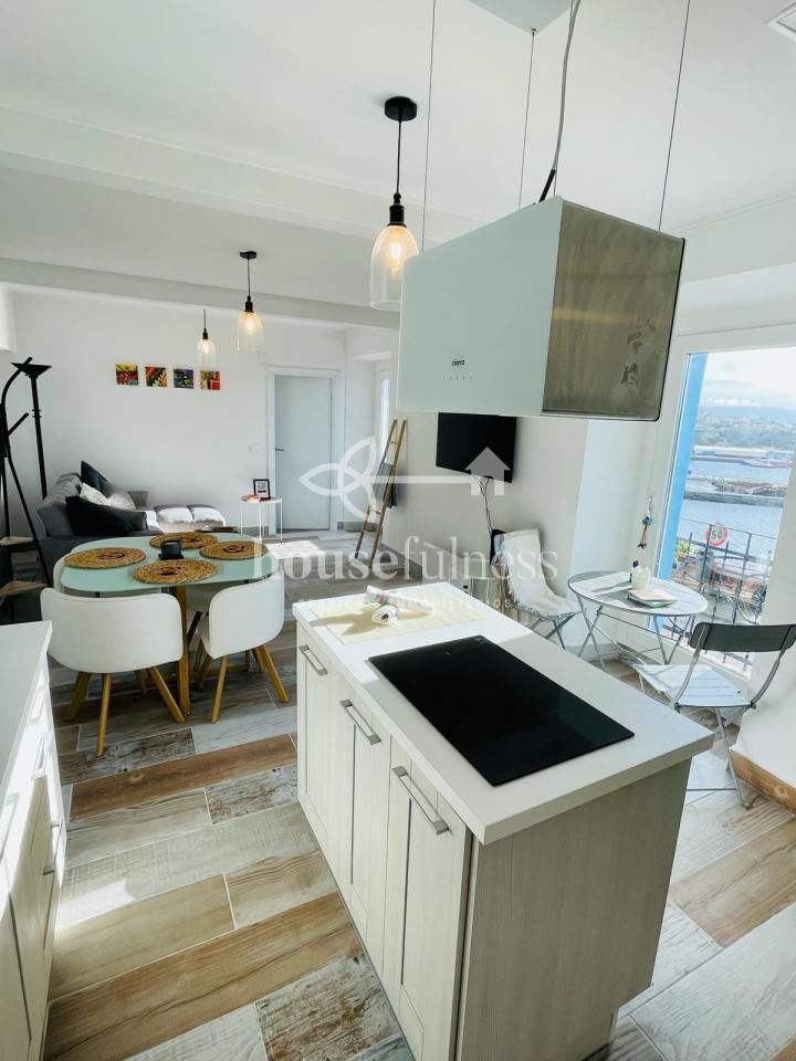 Kitchen of Apartment to rent in Ferrol  with Heating, Terrace and Furnished