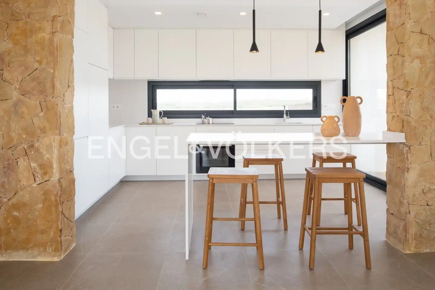Küche von Country house zum Verkauf in Orihuela mit Klimaanlage, Heizung und Privatgarten
