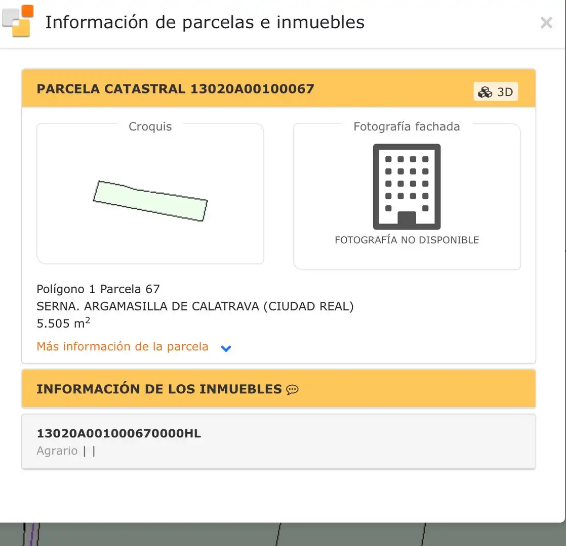 Terreny rústic en venda a Calle Argamasilla 14