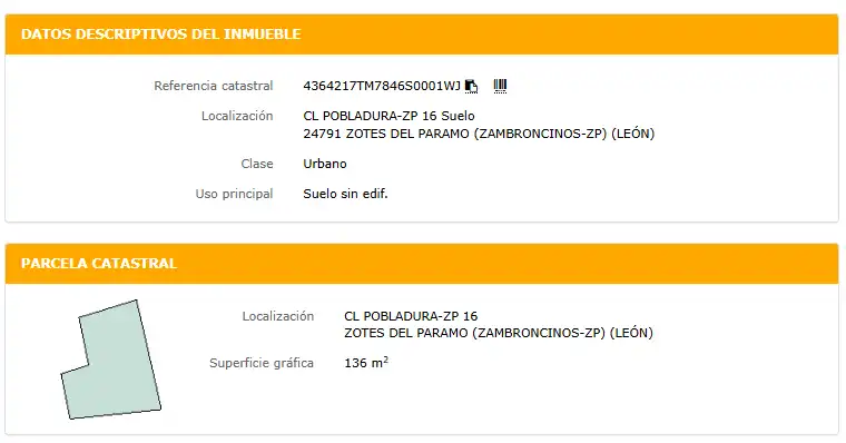 Parkplatz von Residential zum Verkauf in Zotes del Páramo