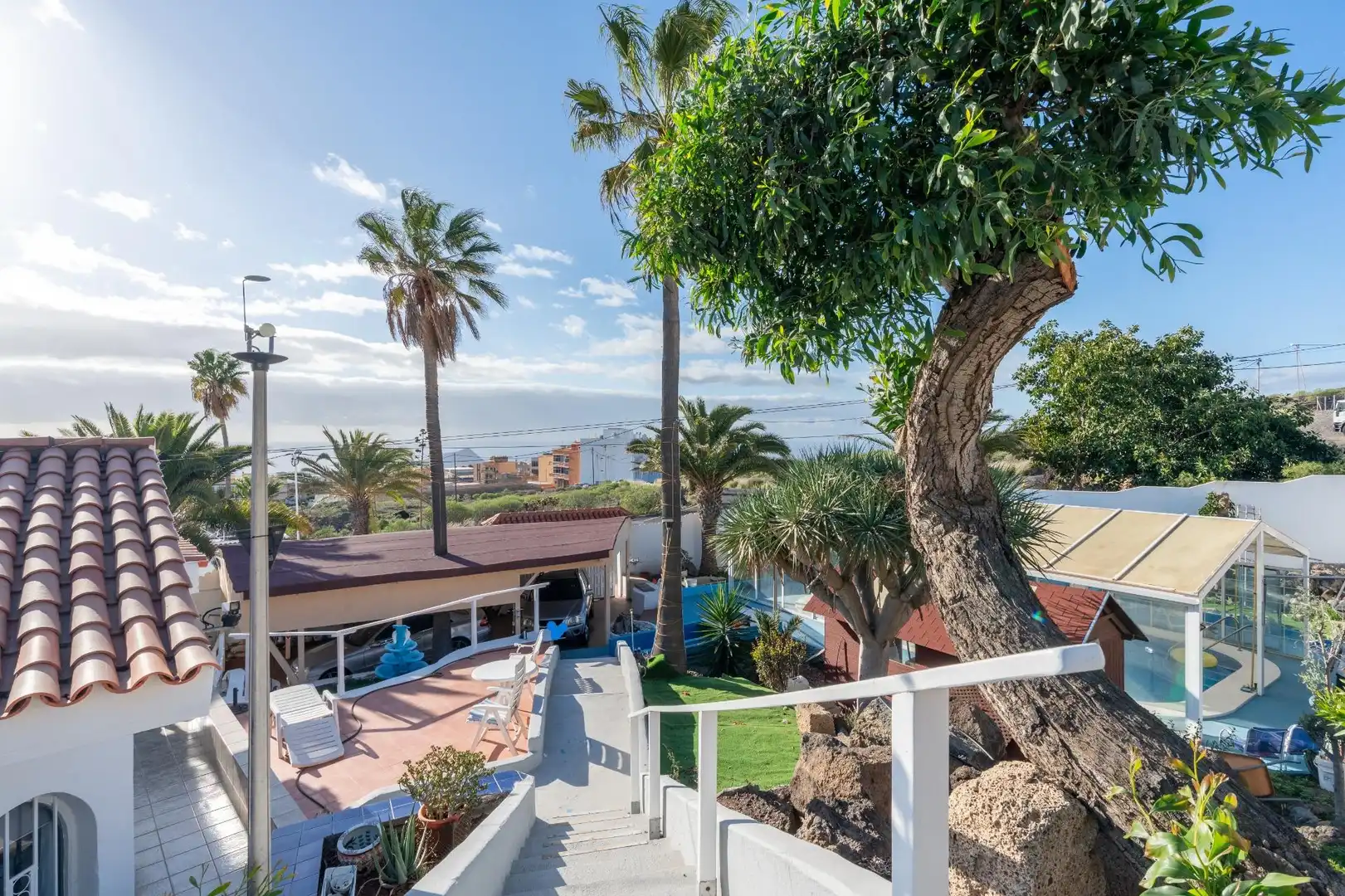 Terrassa de Casa o xalet en venda en Granadilla de Abona amb Jardí privat, Terrassa i Piscina