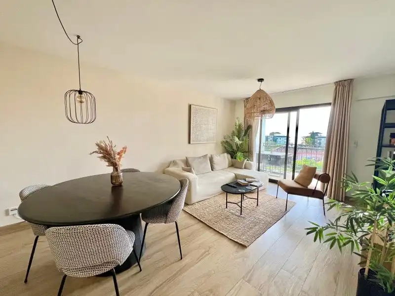 Living room of Flat for sale in Mijas  with Air Conditioner, Terrace and Swimming Pool
