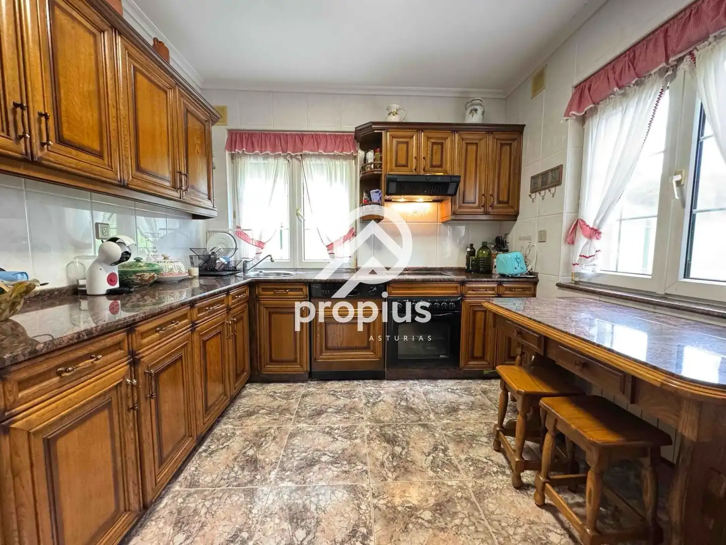 Kitchen of Houses for sale in Avilés  with Heating, Private garden and Parquet flooring