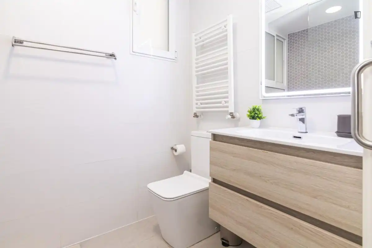Badezimmer von Wohnungen zur Miete in Madrid mit Klimaanlage, Heizung und Möbliert