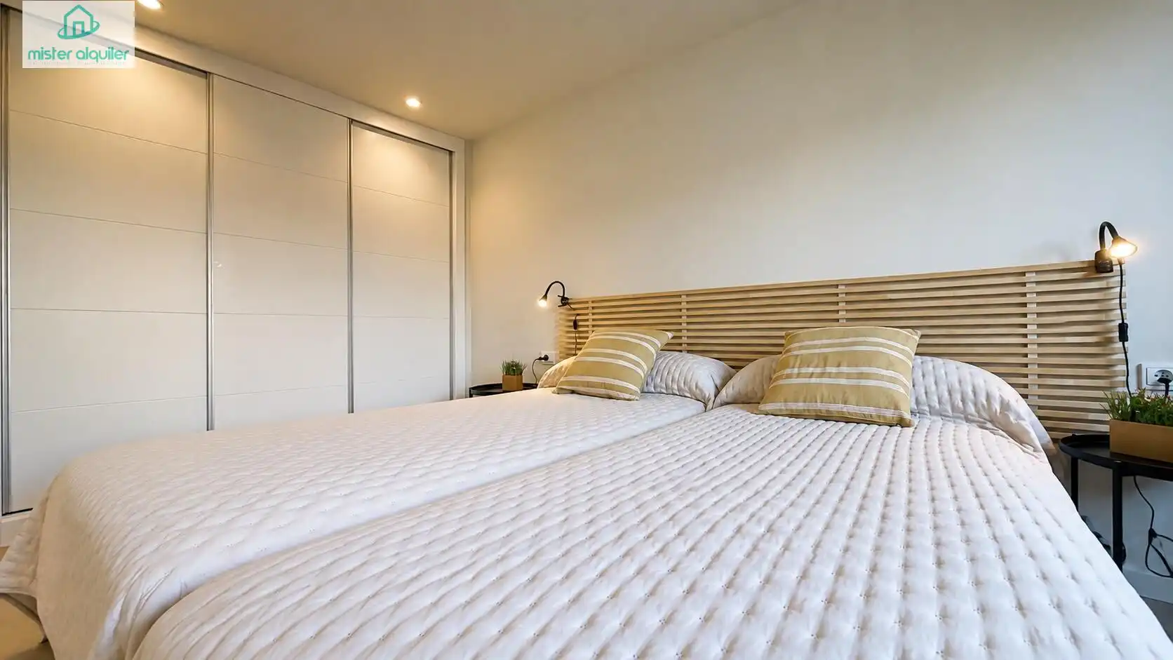 Bedroom of Apartments for rent in El Campello  with Air Conditioner, Heating and Private garden