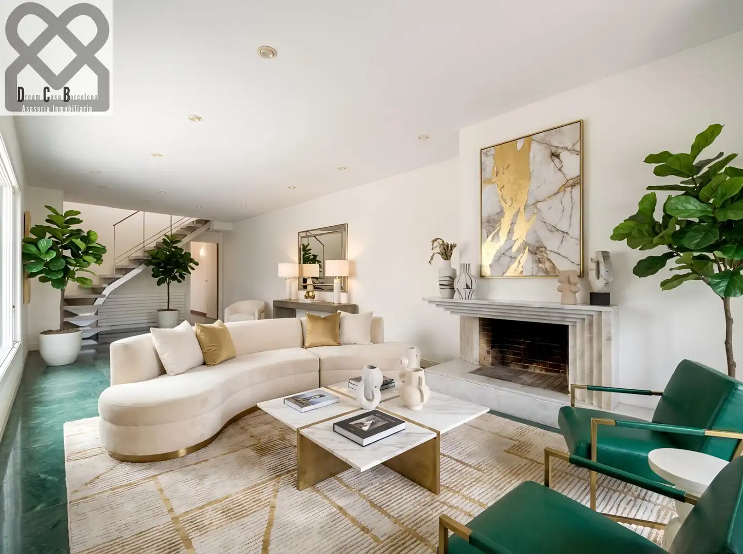 Wohnzimmer von Dachboden zum Verkauf in Barcelona mit Heizung und Terrasse