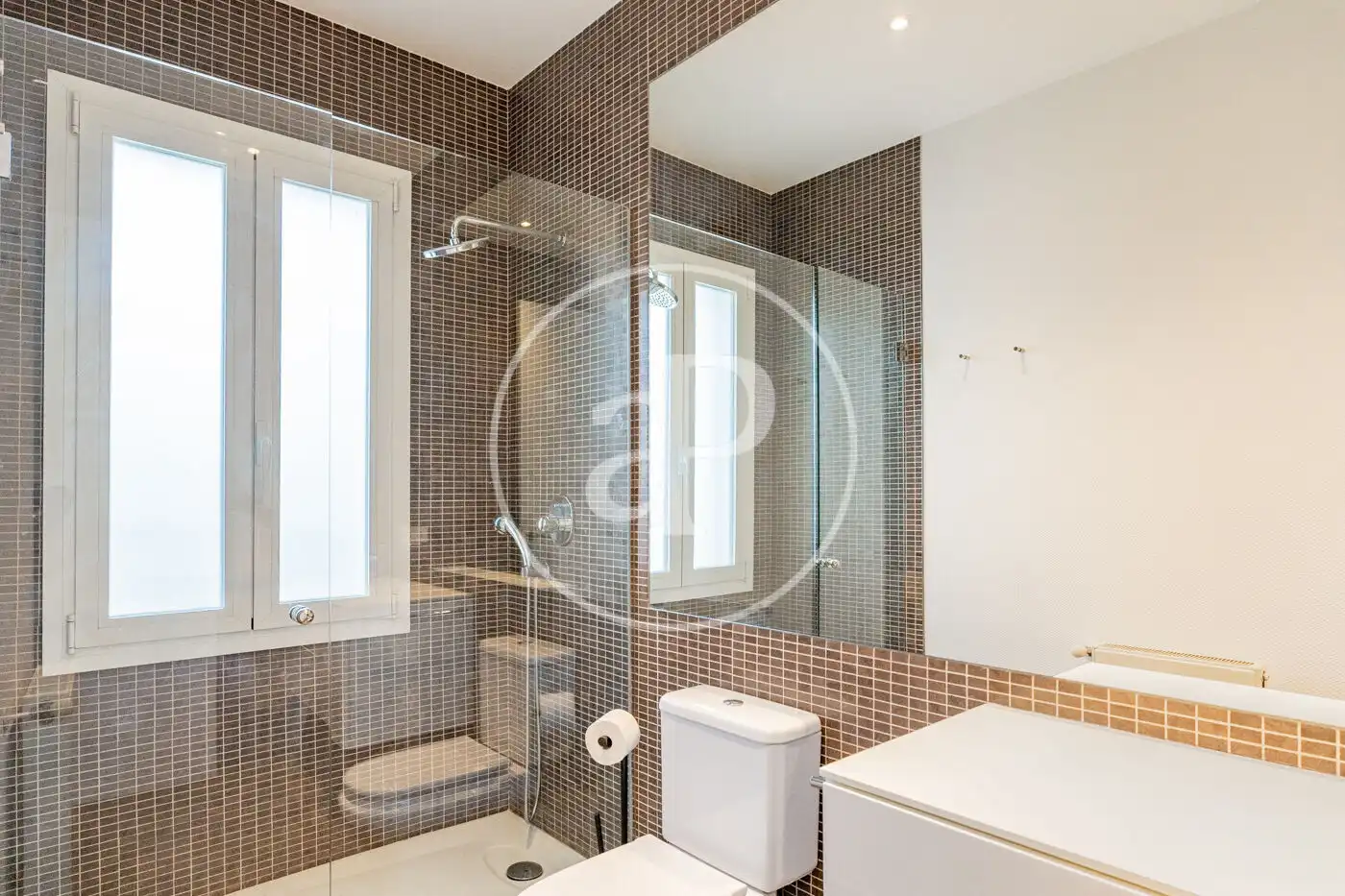 Badezimmer von Dachboden zur Miete in Madrid mit Klimaanlage, Heizung und Terrasse