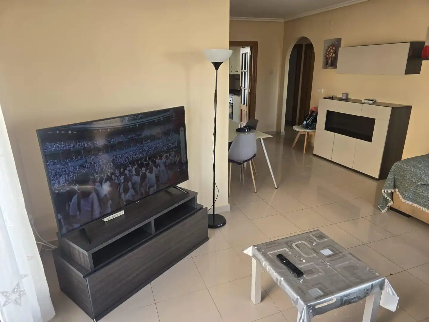 Wohnzimmer von Dachboden zur Miete in La Manga del Mar Menor mit Klimaanlage, Heizung und Terrasse
