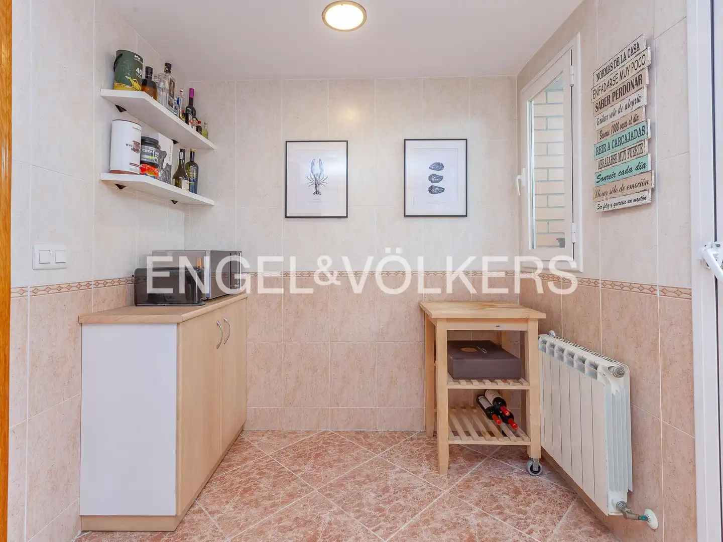 Cuina de Pis de lloguer en Sant Cugat del Vallès amb Calefacció, Jardí privat i Parquet