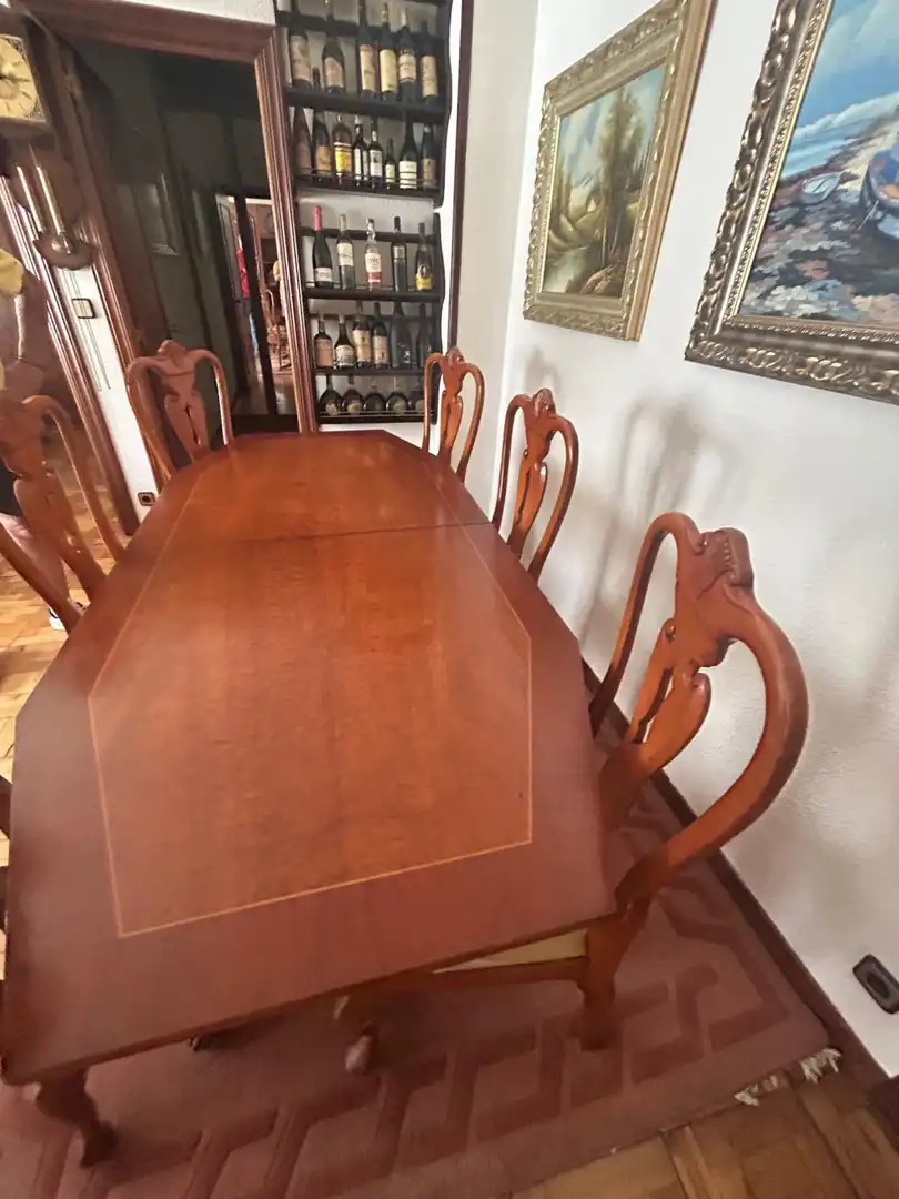 Dining room of Flat for rent in Torrelavega   with Heating, Parquet flooring and Furnished